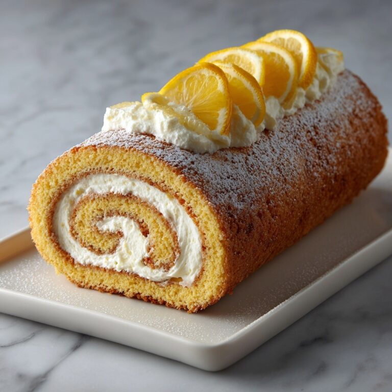 Velvet Lemon Cream Roll Cake Recipe