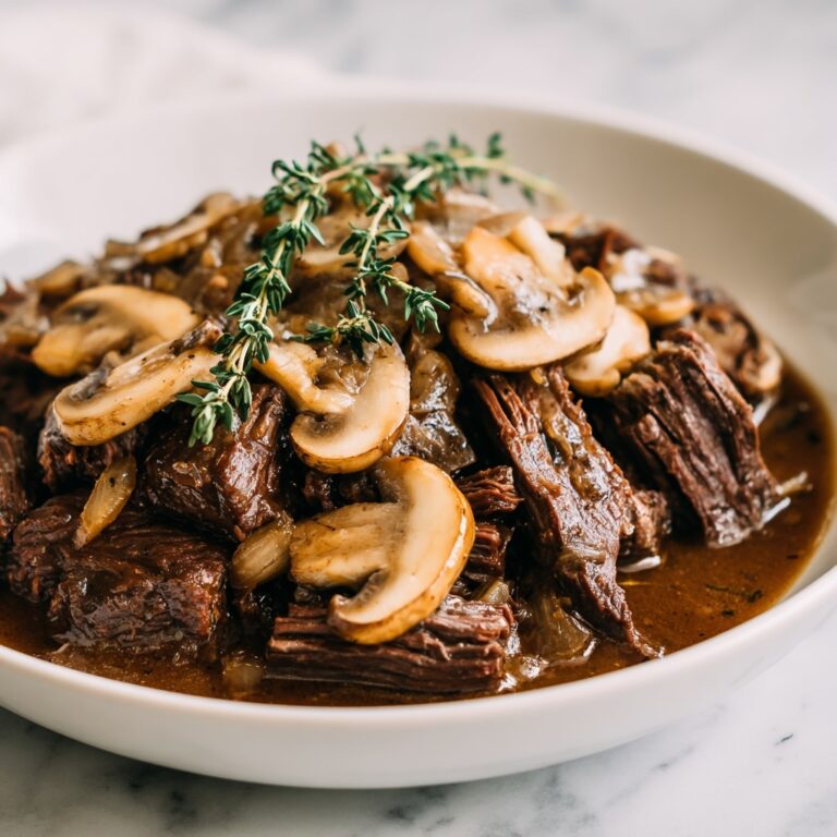 Classic French Beef Stew with Mushrooms Recipe
