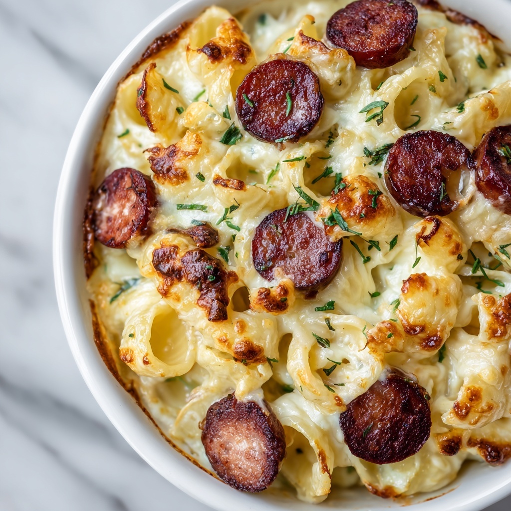 Kielbasa Sausage Cheesy Potato Casserole Recipe - Recipe Image