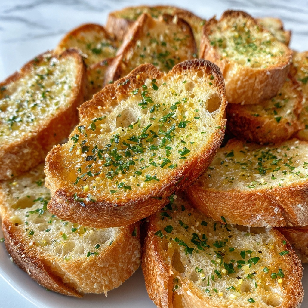 Garlic Bread Crostini Recipe - Recipe Image