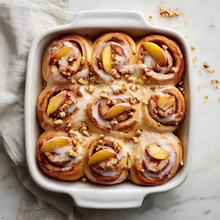 Peach Cobbler Cinnamon Rolls Recipe