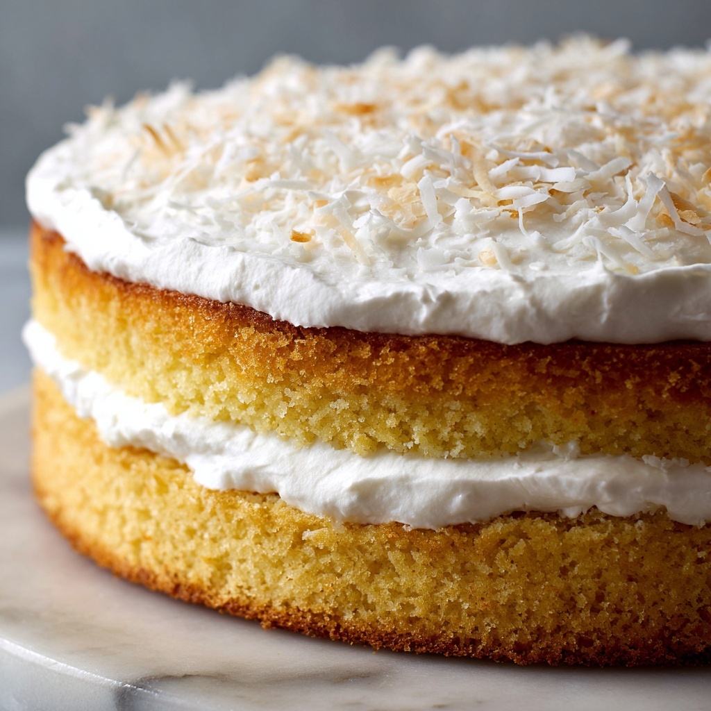 Heavenly White Chocolate Coconut Cake Recipe - Recipe Image