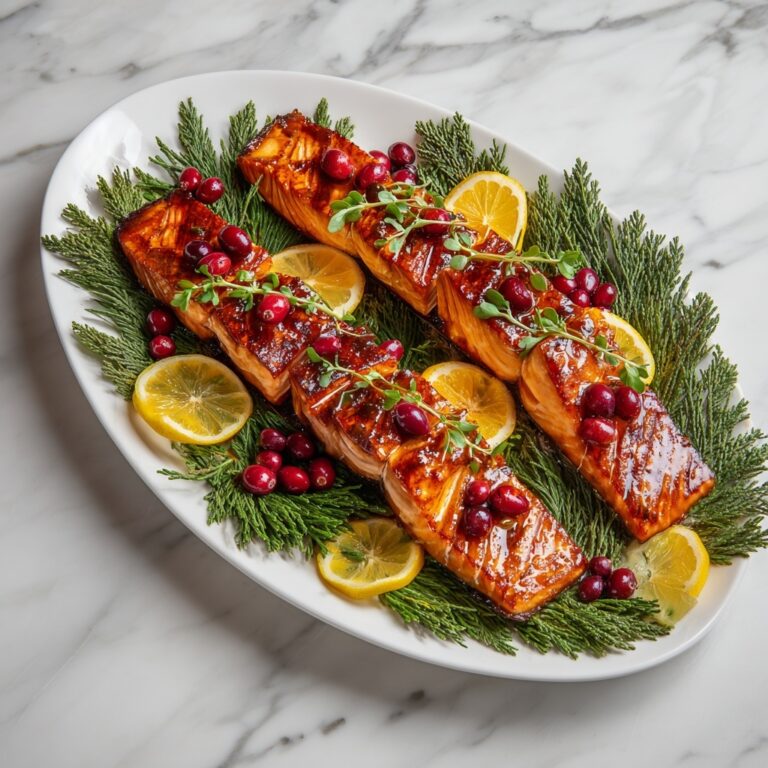 Christmas Salmon with Honey Dijon Glaze Recipe
