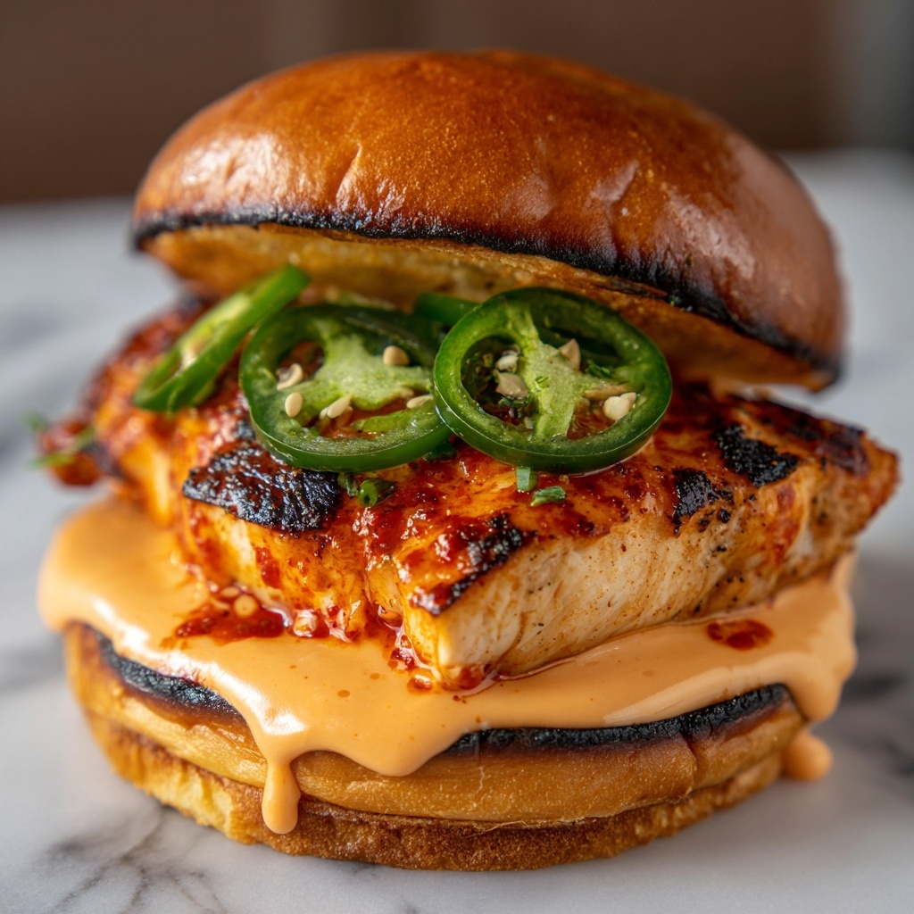 Buffalo Chicken Jalapeño Burger Recipe - Recipe Image