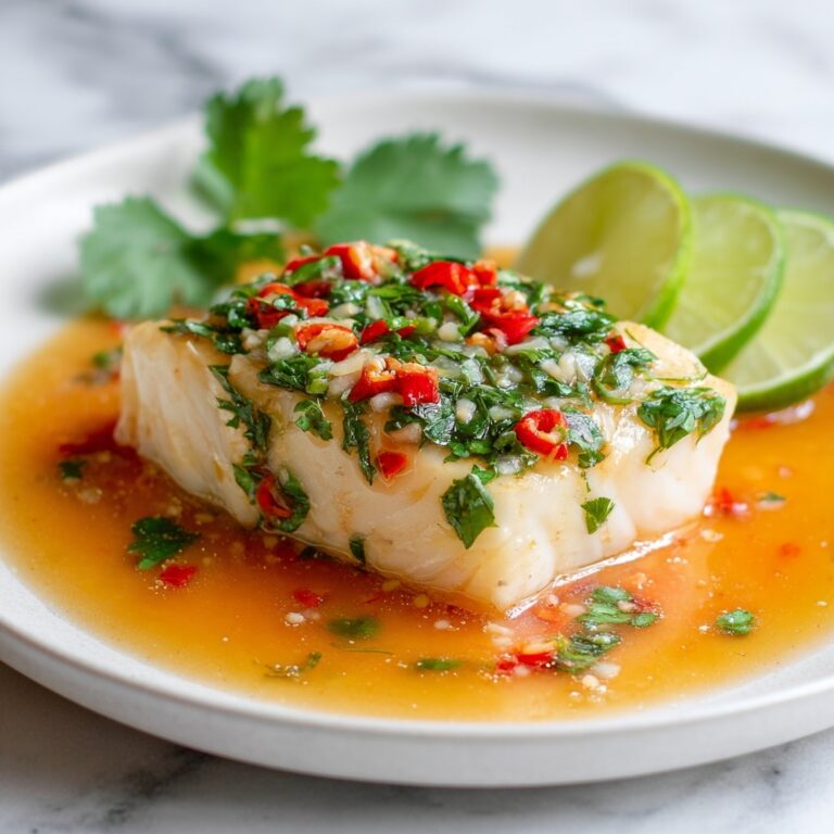 Thai Lime-Garlic Steamed Fish Recipe