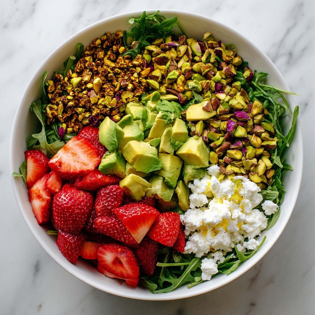 Strawberry Crunch Salad with Caramelized Almonds and Champagne Vinaigrette Recipe - Recipe Image