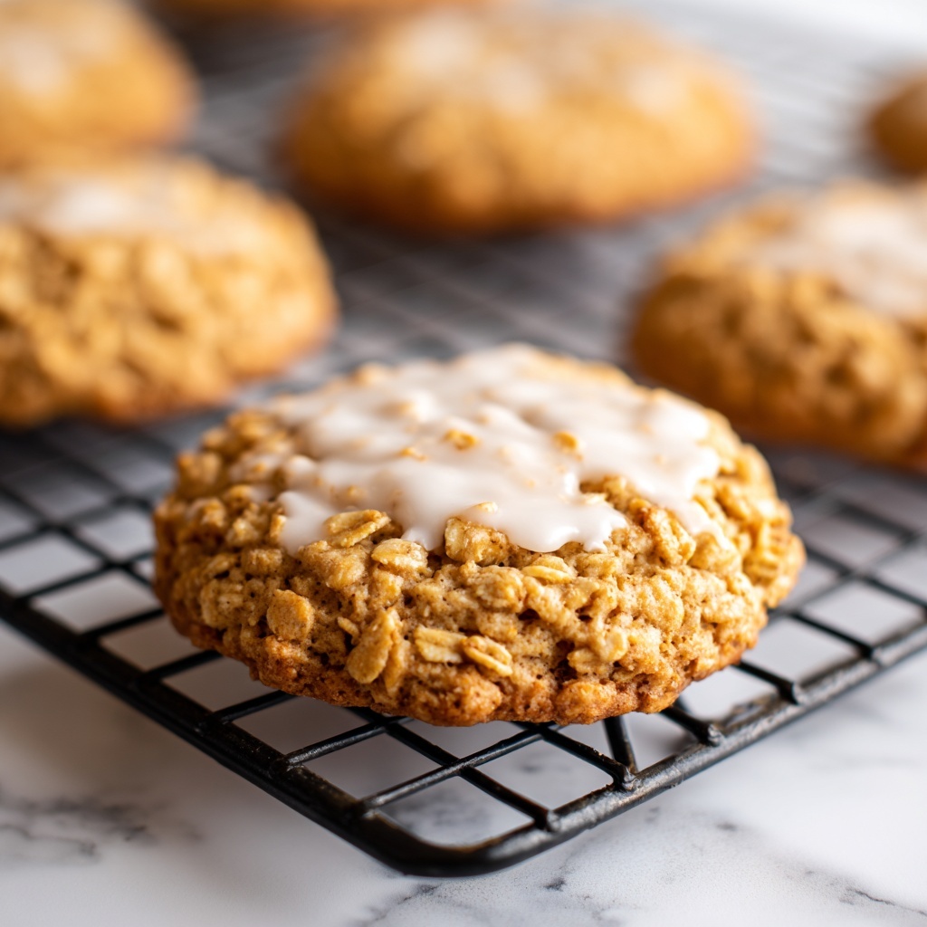 Iced Oatmeal Cookies Recipe - Recipe Image