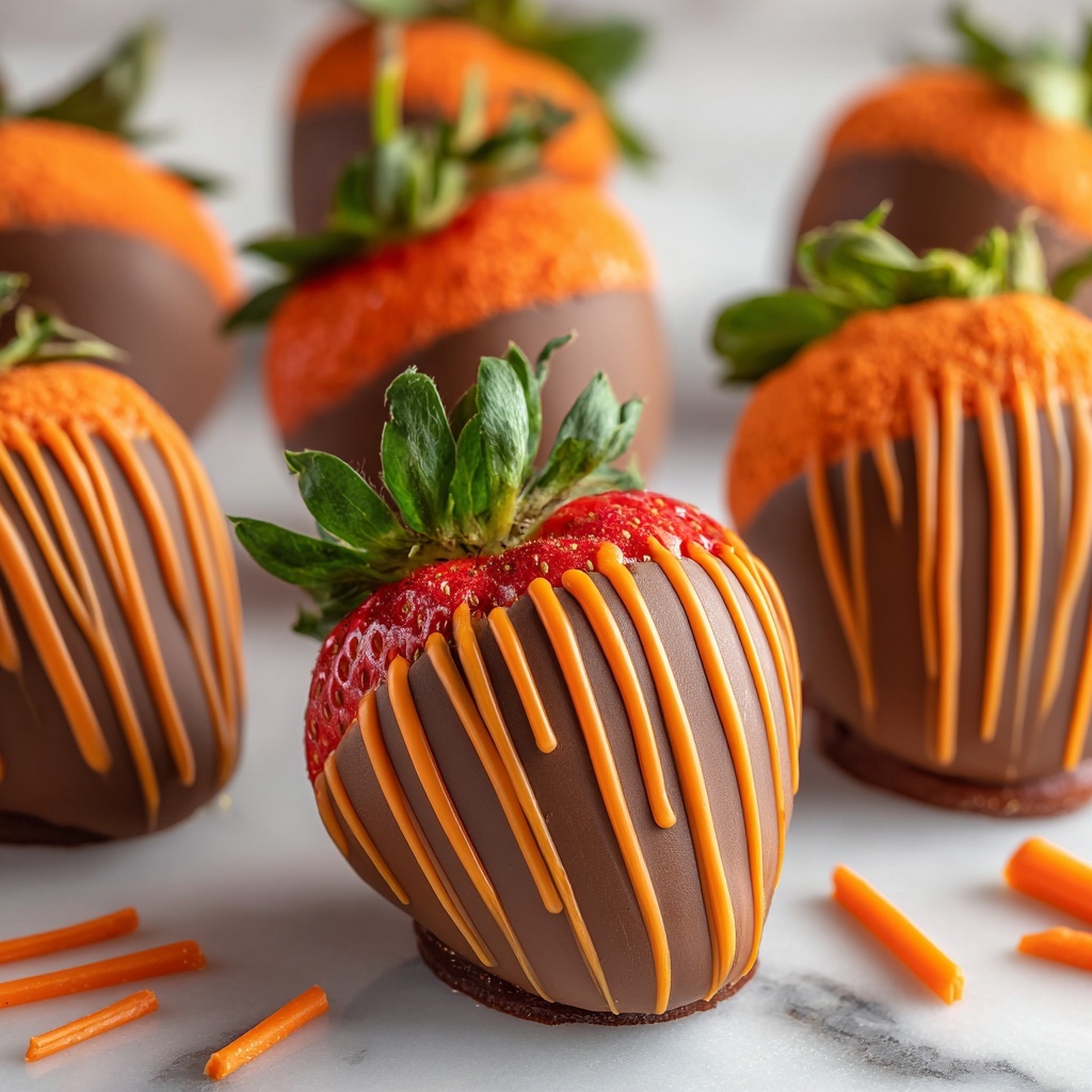 Adorable Carrot Chocolate-Covered Strawberries Recipe - Recipe Image