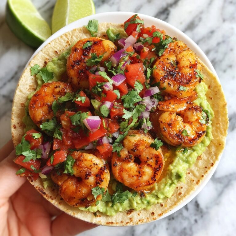 Grilled Shrimp Tostadas with Guacamole & Pico de Gallo Recipe