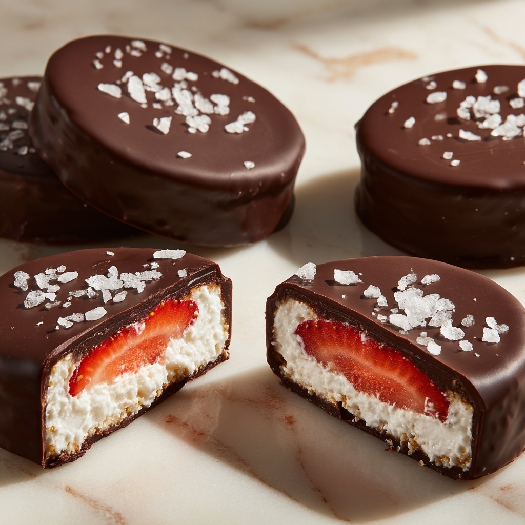 Chocolate Covered Strawberry Frozen Yogurt Bites Recipe - Recipe Image