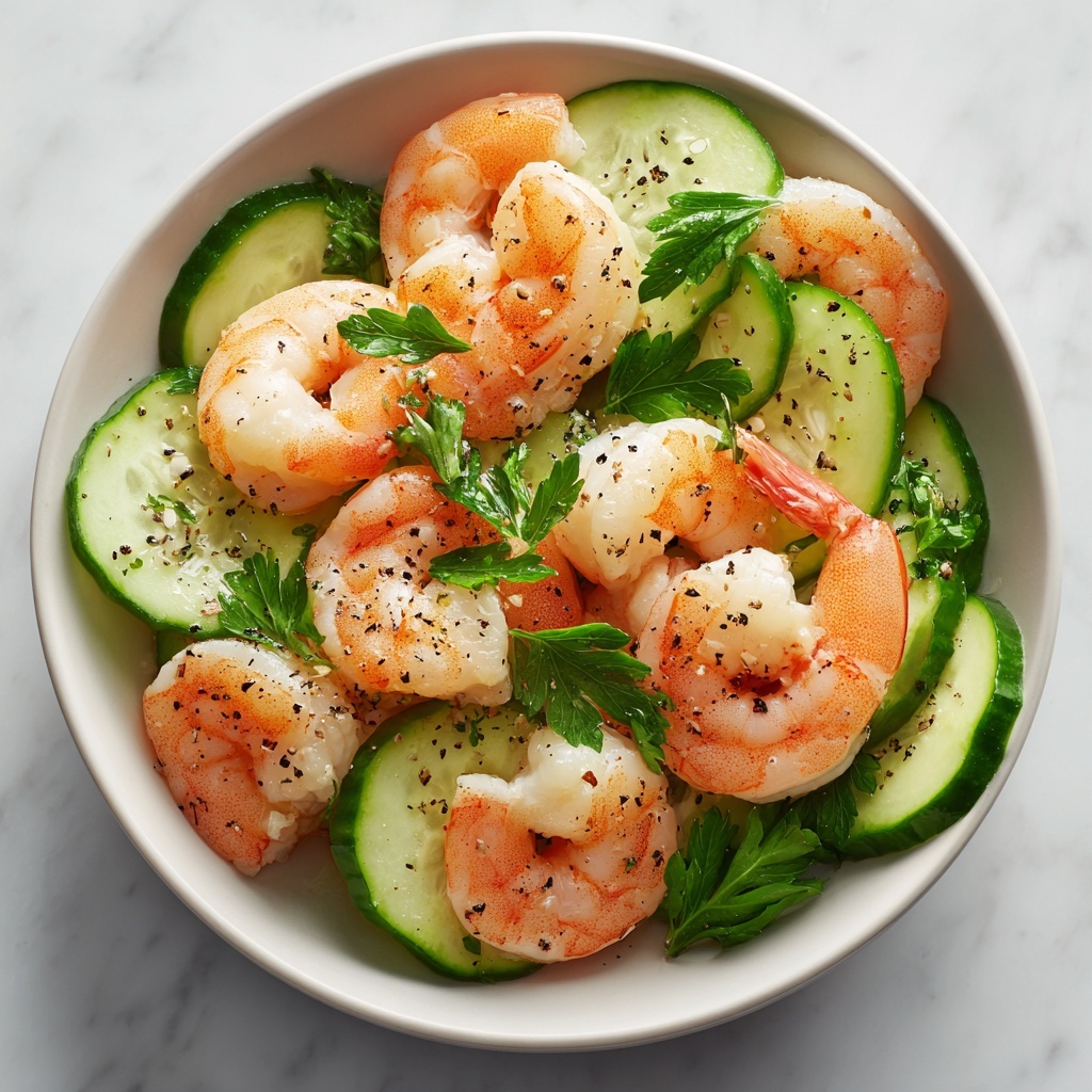 Shrimp and Cucumber Salad with Soy-Vinegar Dressing Recipe - Recipe Image