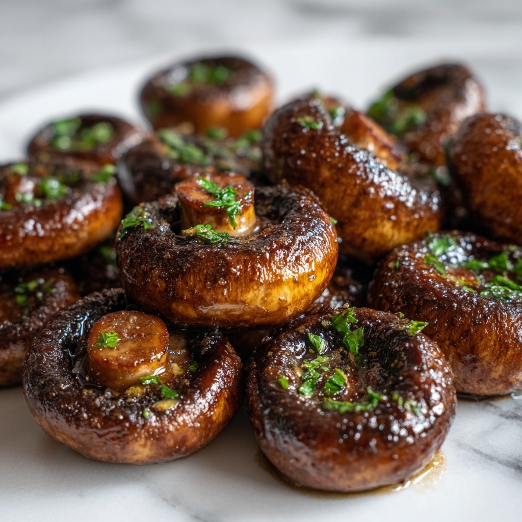 Honey Garlic Roasted Mushrooms Recipe - Recipe Image