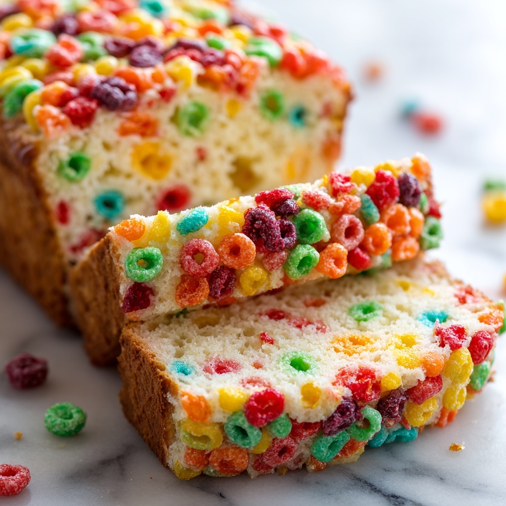 Fruity Pebbles Breakfast Bread Recipe - Recipe Image