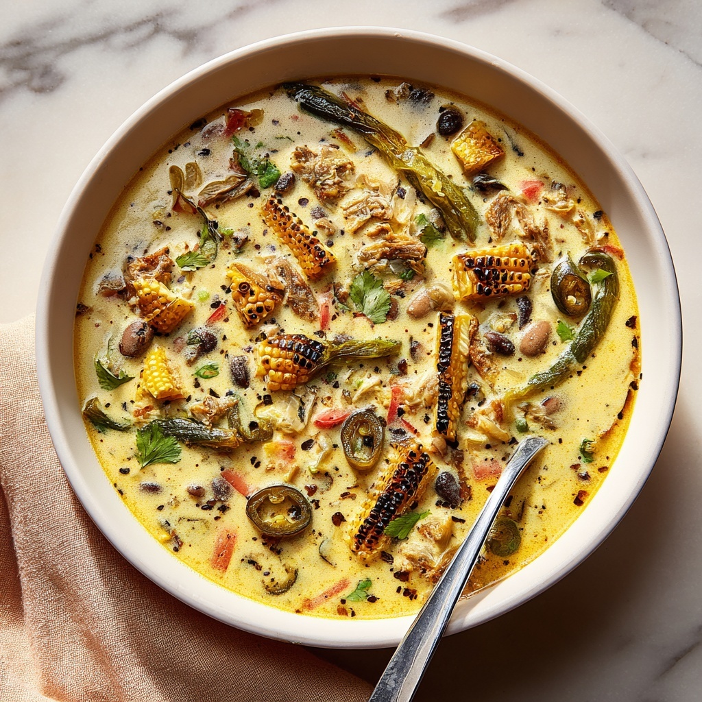Roasted Poblano Corn Chowder for a Cozy Meal Recipe - Recipe Image