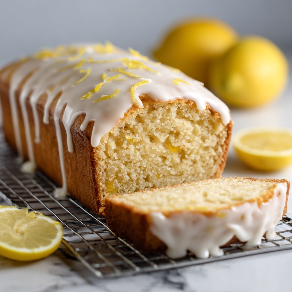 Healthy Greek Yogurt Lemon Loaf Cake Recipe - Recipe Image