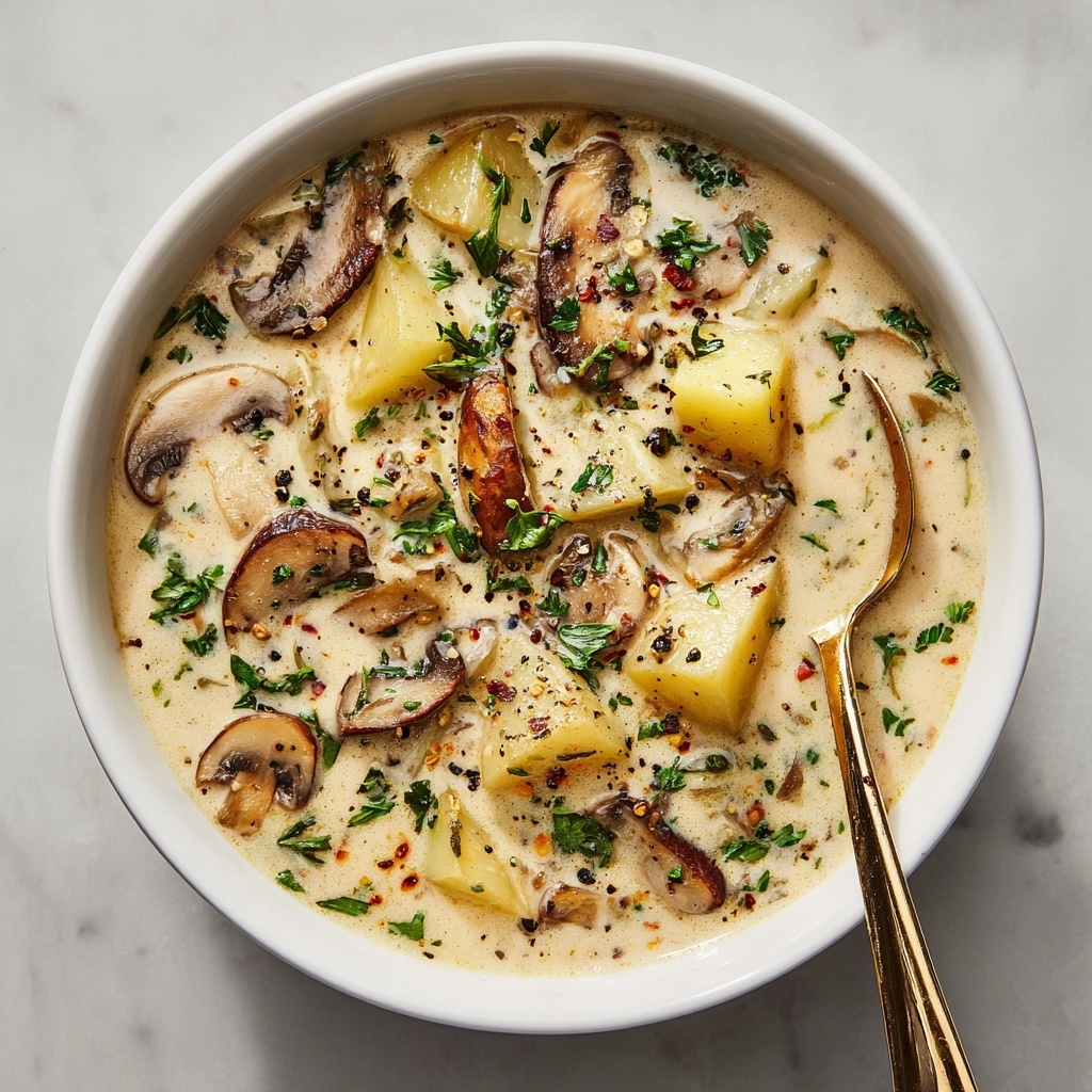 Easy Cream of Mushroom Soup Recipe - Recipe Image