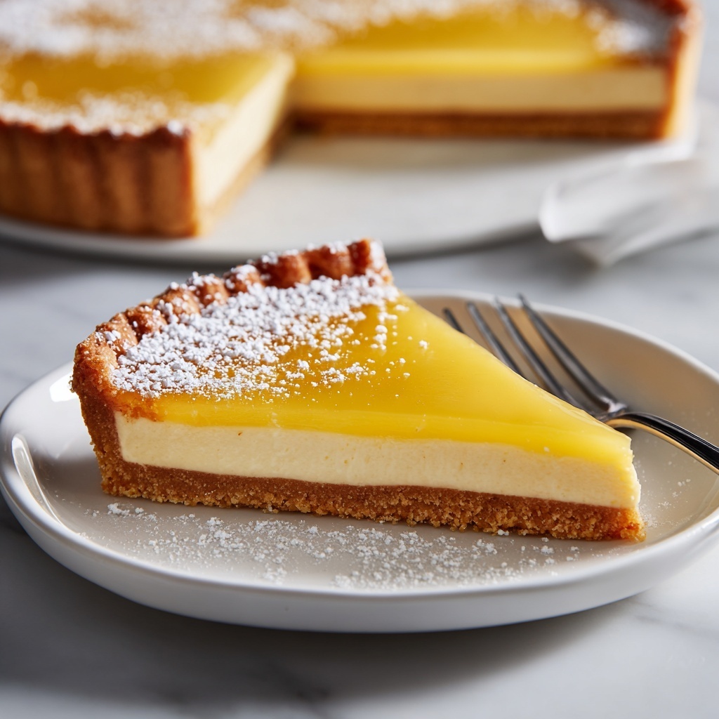 Easy Crustless Lemon Tart Recipe - Recipe Image
