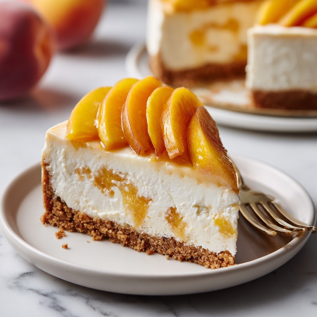 Peach Cobbler Cheesecake Recipe - Recipe Image