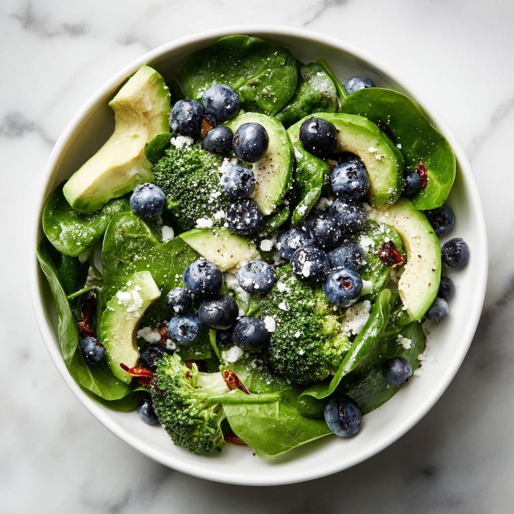 Blueberry Broccoli Spinach Salad Recipe - Recipe Image