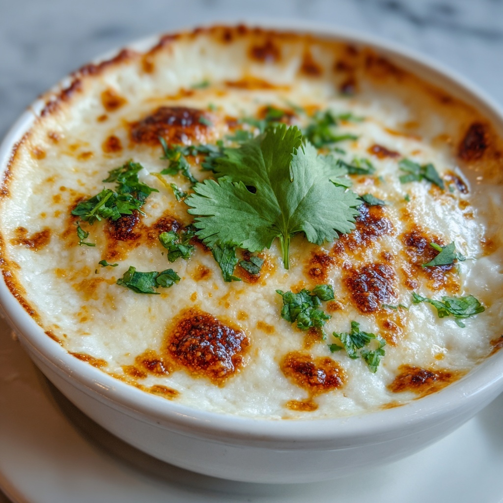 Mexican Restaurant Style White Cheese (Queso) Dip Recipe - Recipe Image