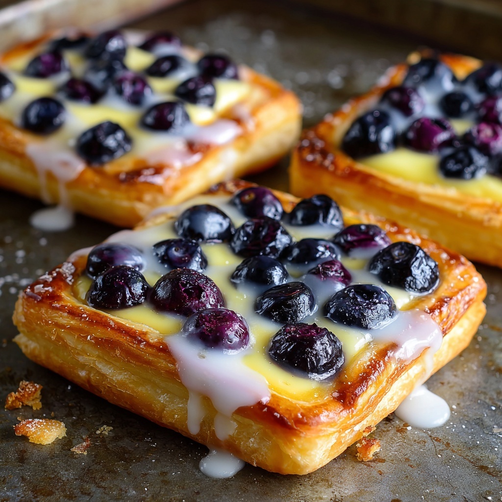 Wild Blueberry Coffee Cake Danishes Recipe - Recipe Image