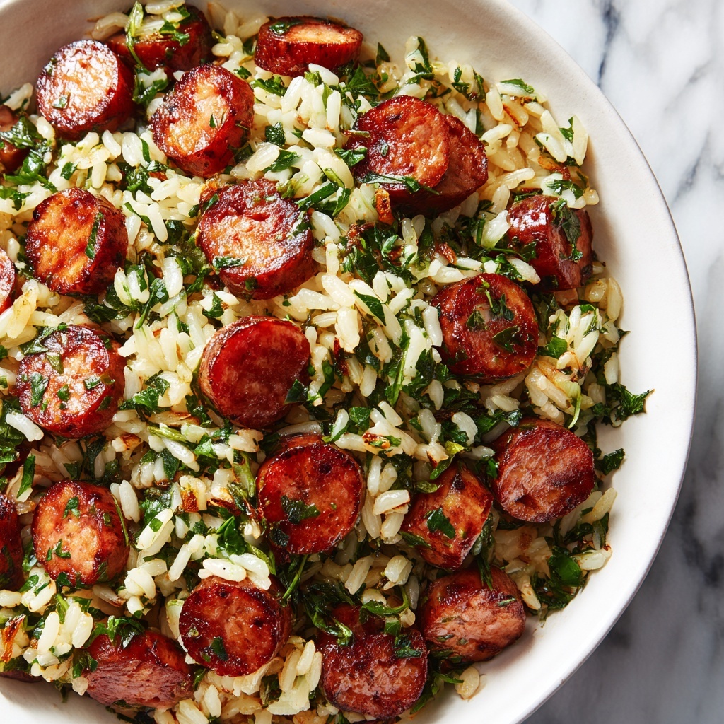 Smoked Sausage and Rice Recipe - Recipe Image