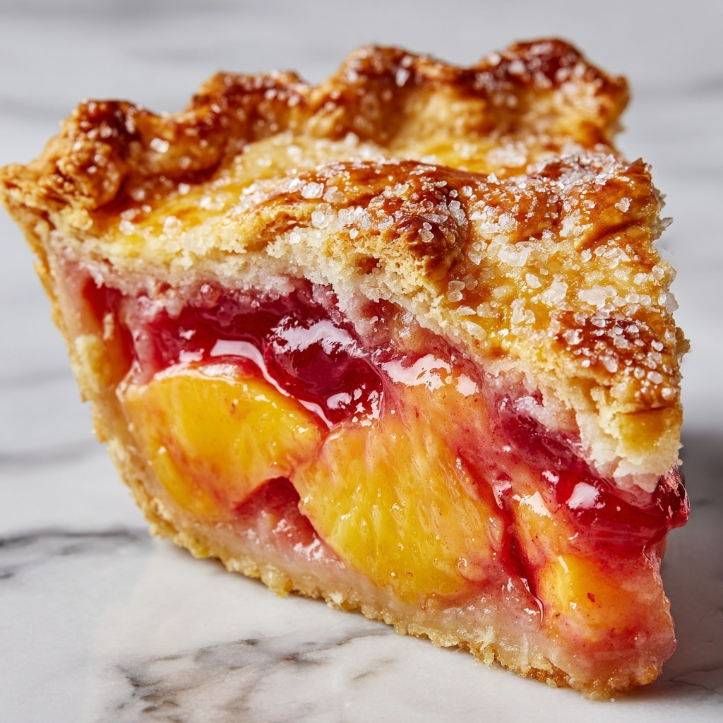 Peach Rhubarb Pie Recipe - Recipe Image