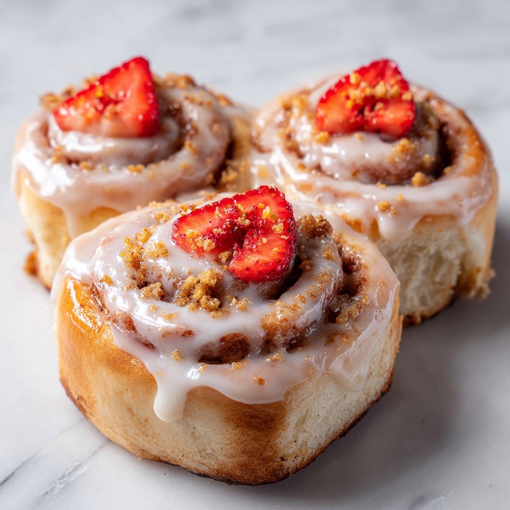 Strawberry Cheesecake Cinnabon Rolls Recipe - Recipe Image