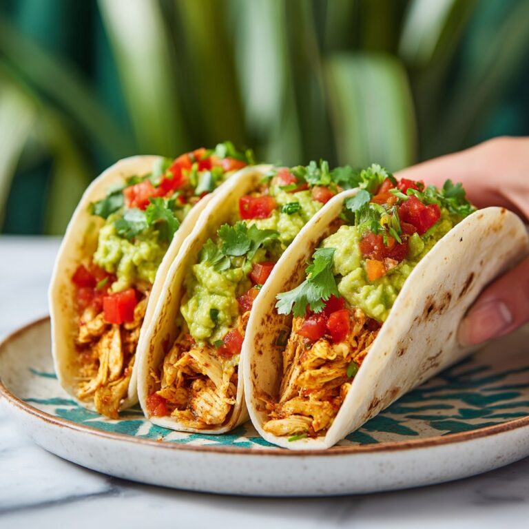 Poblano Chicken Tacos with Avocado-Jalapeño Salsa Recipe