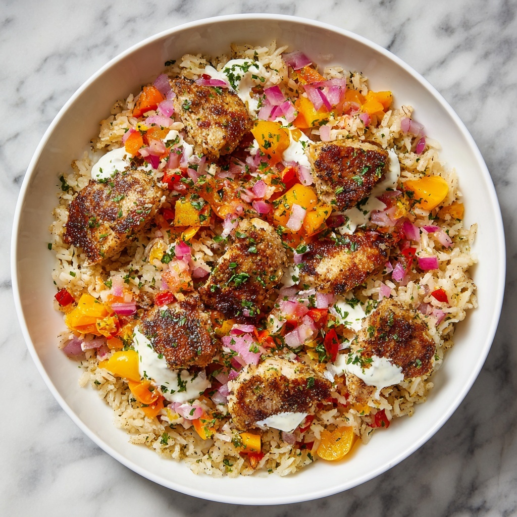 Juicy Chicken Shawarma Crispy Rice Salad Recipe - Recipe Image