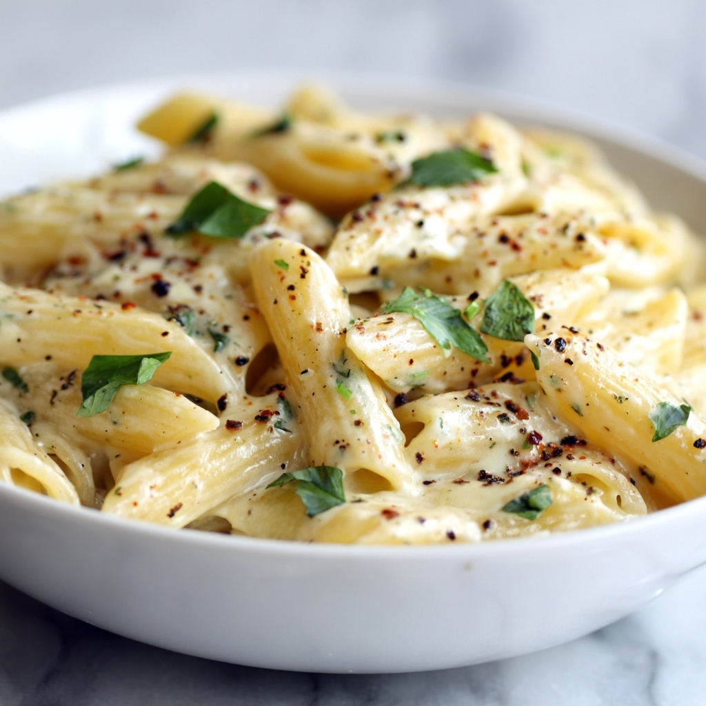 White Sauce Penne Pasta Recipe - Recipe Image