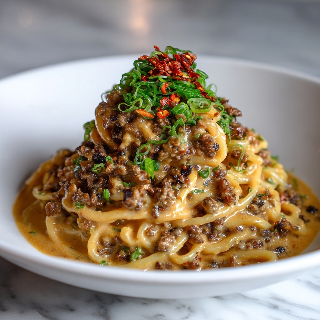Caramelized Onion Pasta with Chilli Oil Recipe - Recipe Image