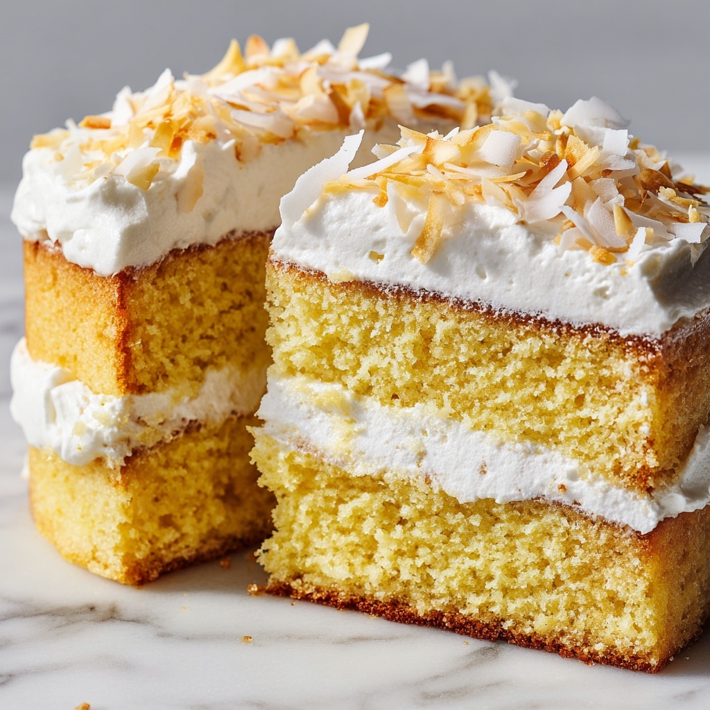 Heavenly White Chocolate Coconut Cake Recipe - Recipe Image