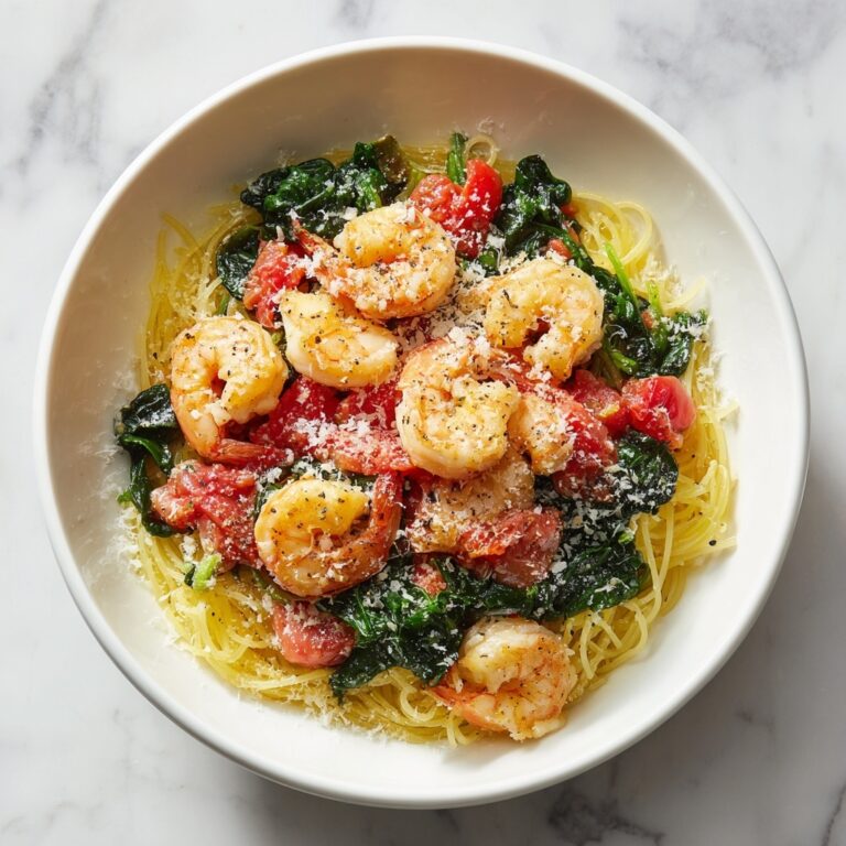 Tomato Spinach Shrimp Pasta Recipe