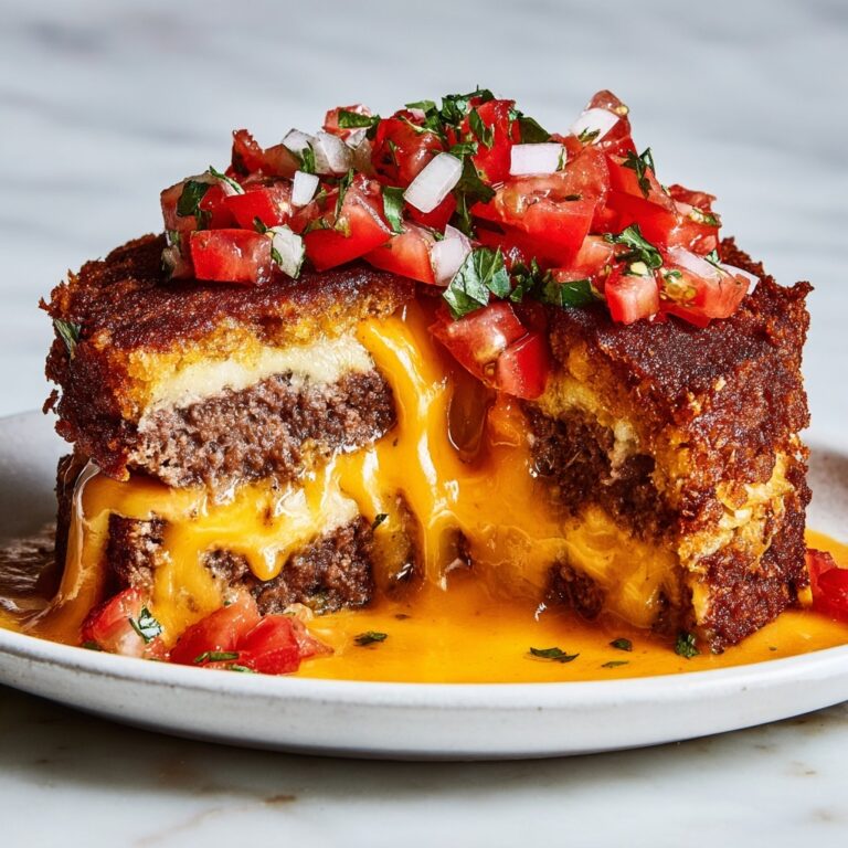 Cheeseburger Stuffed Tater Tot Cones with Colossal Cheese Volcano Recipe