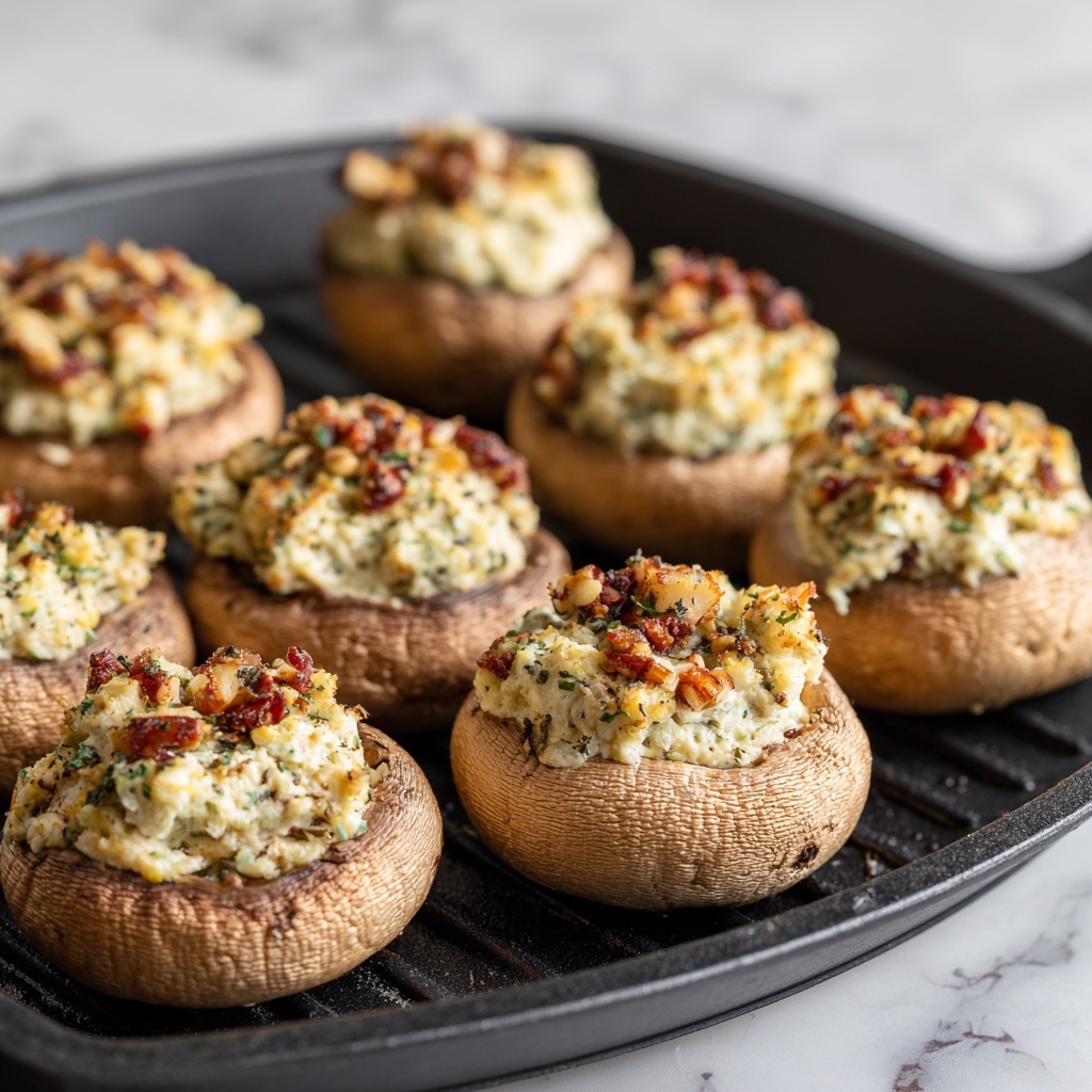 Grilled Stuffed Mushrooms with Sausage and Smoked Gouda Recipe - Recipe Image