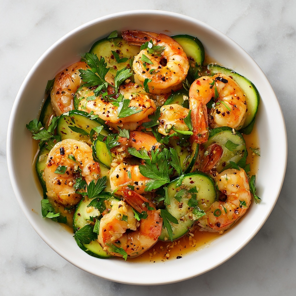 Shrimp and Cucumber Salad with Soy-Vinegar Dressing Recipe - Recipe Image