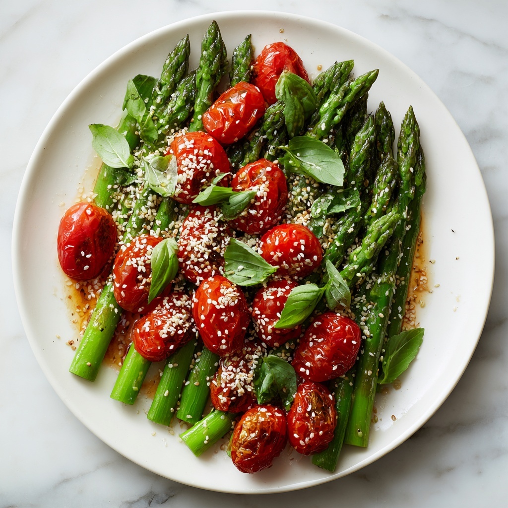 Balsamic Tomato and Parmesan Asparagus Delight Recipe - Recipe Image