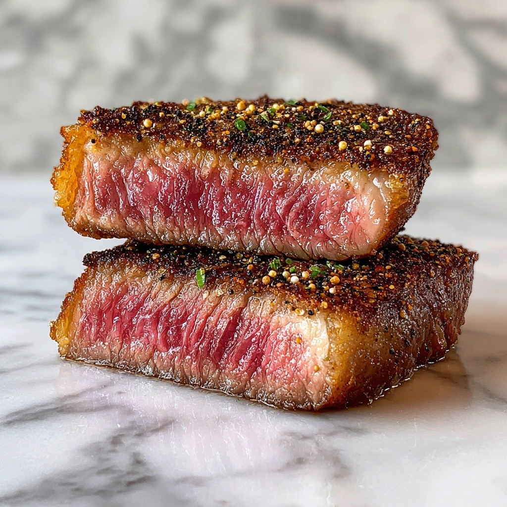 Pan Seared New York Strip Steak with Herb Butter Recipe - Recipe Image