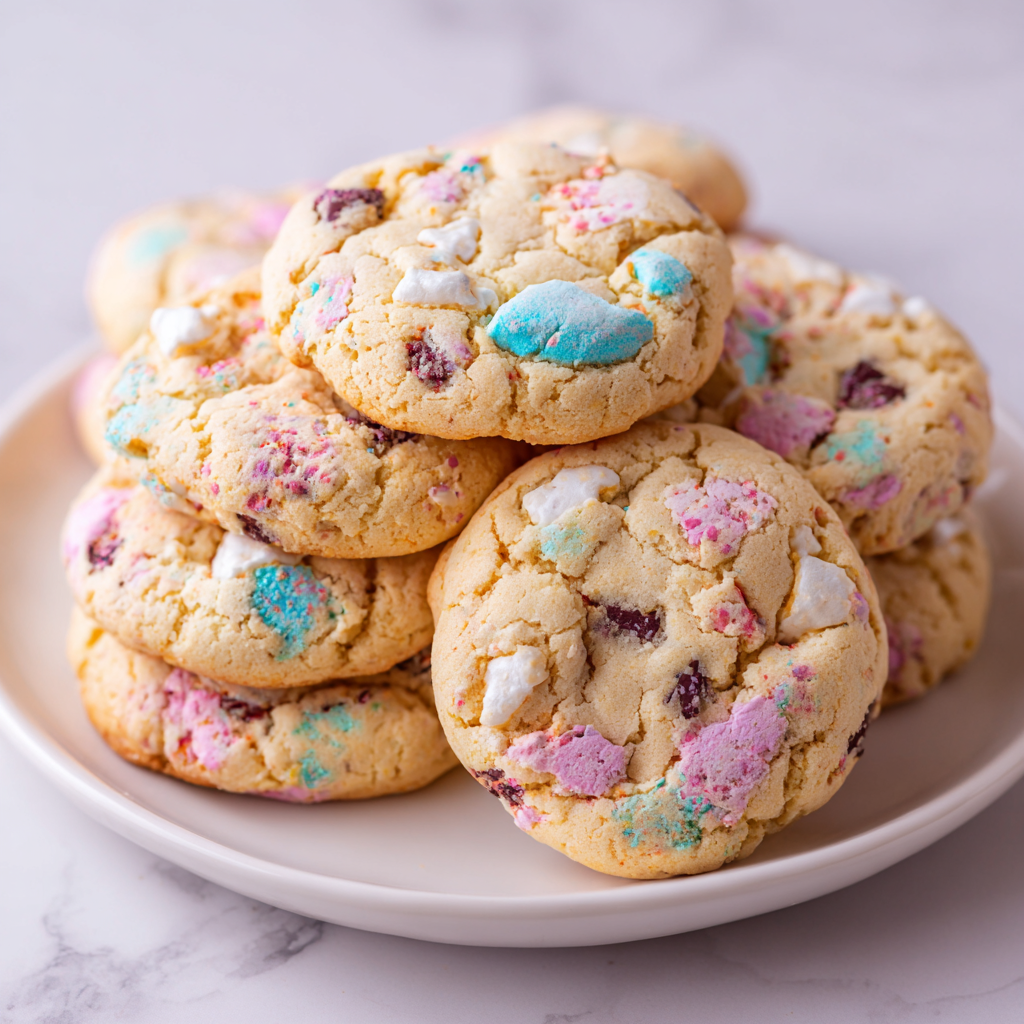 Pastel Easter M&M Chocolate Chip Cookies Recipe - Recipe Image