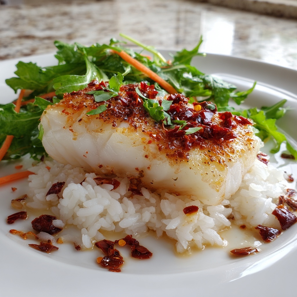 Vietnamese-Style Haddock with Sticky Rice and Crunchy Salad Recipe - Recipe Image