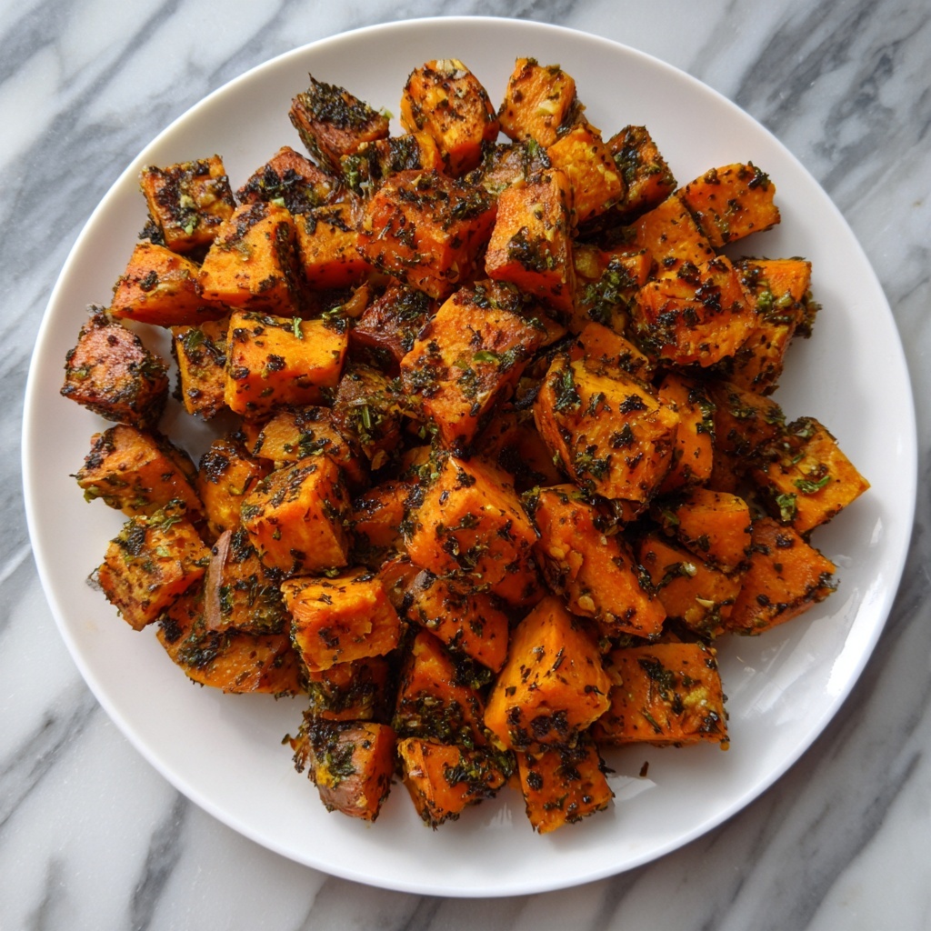 Crispy Baked Sweet Potato Bites with Parmesan Herb Butter Recipe - Recipe Image