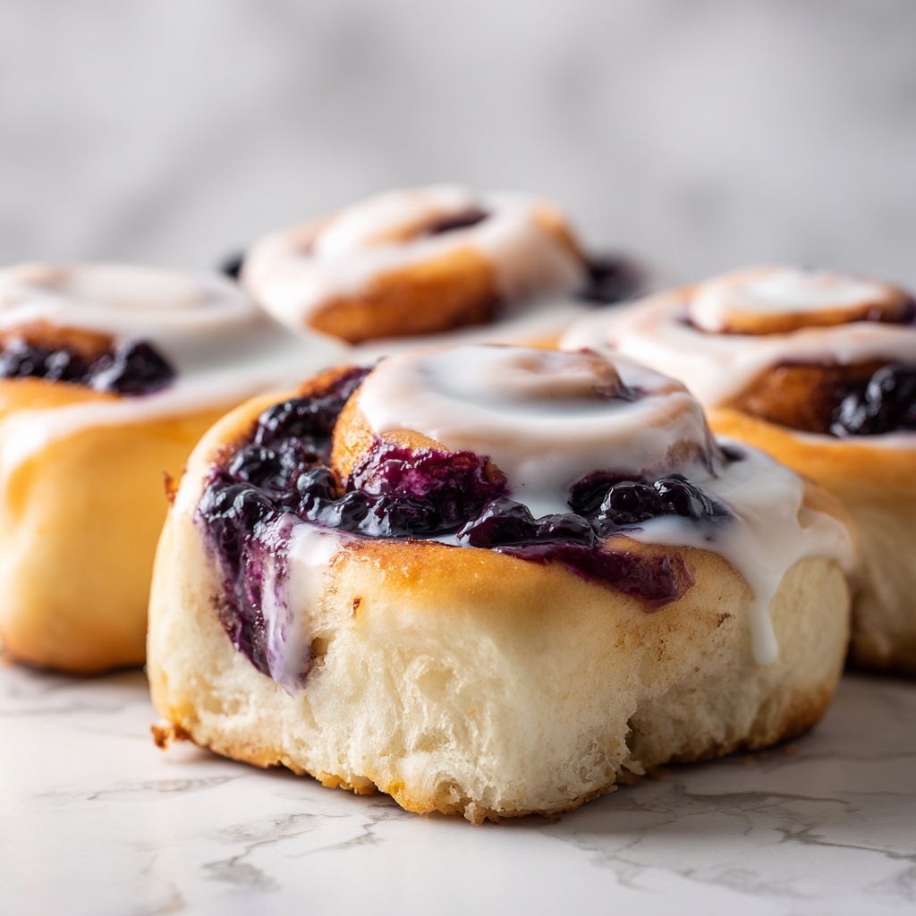 Blueberry Cheesecake Swirl Rolls Recipe - Recipe Image