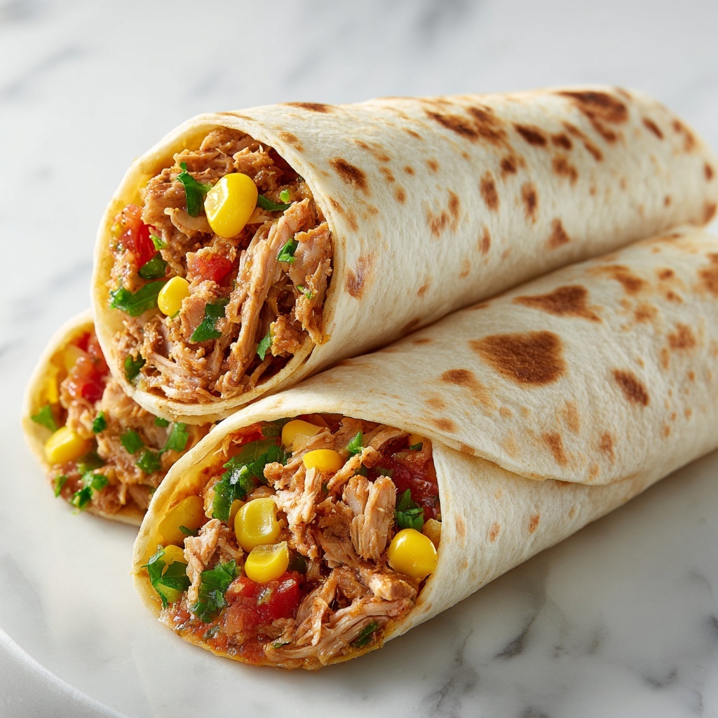 Southern Turkey Burritos with Refried Beans Recipe - Recipe Image