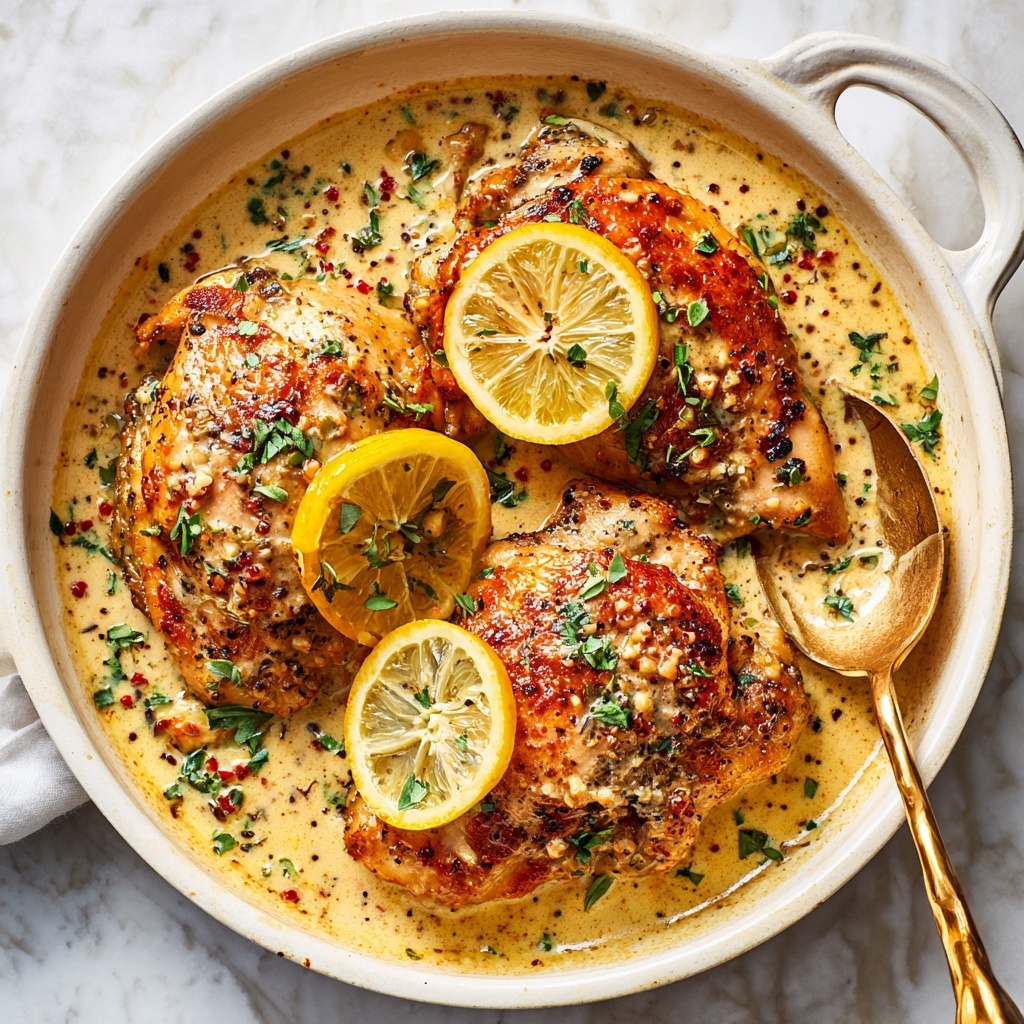 Lemon Garlic Chicken with Creamy Lemon Sauce Recipe - Recipe Image