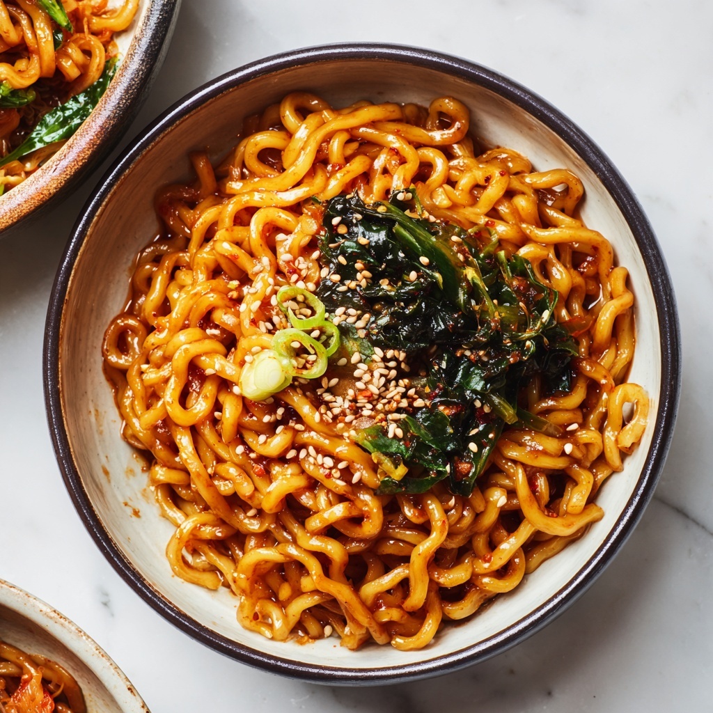 Easy Kimchi Noodles Recipe - Recipe Image