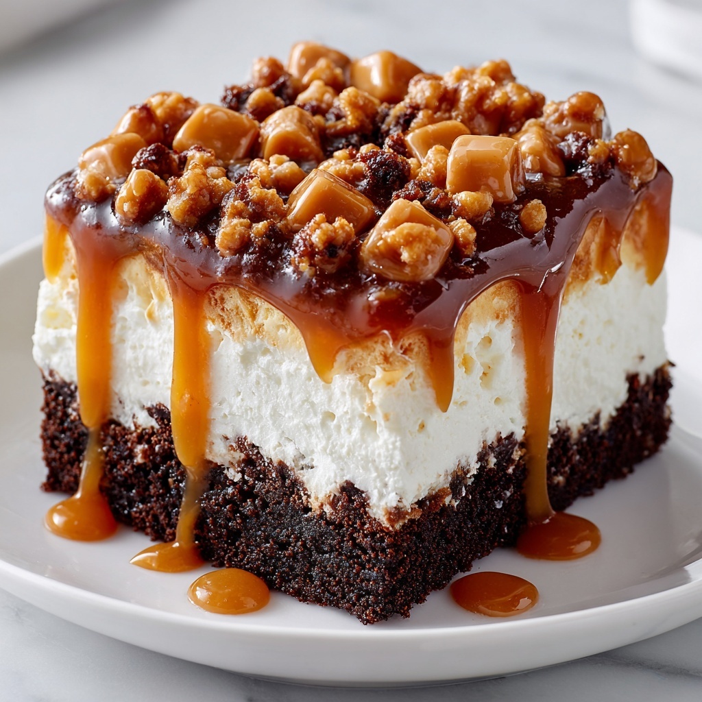 Butterfinger Candy Bar Poke Cake Recipe - Recipe Image
