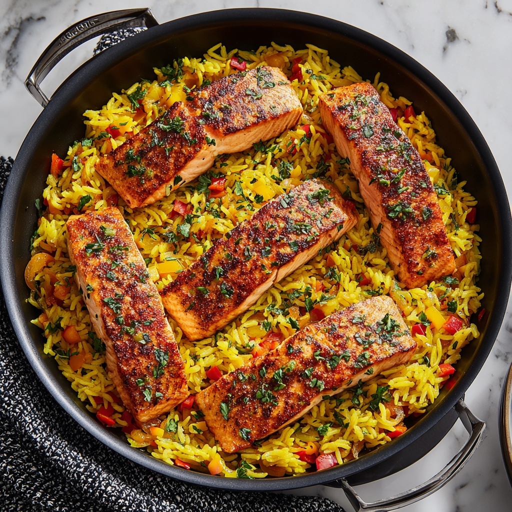One-Pan Salmon and Rice Recipe - Recipe Image