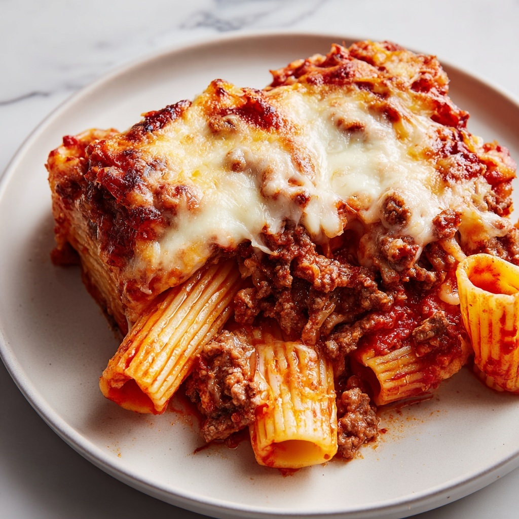 Cheesy Baked Beef Pasta Recipe - Recipe Image