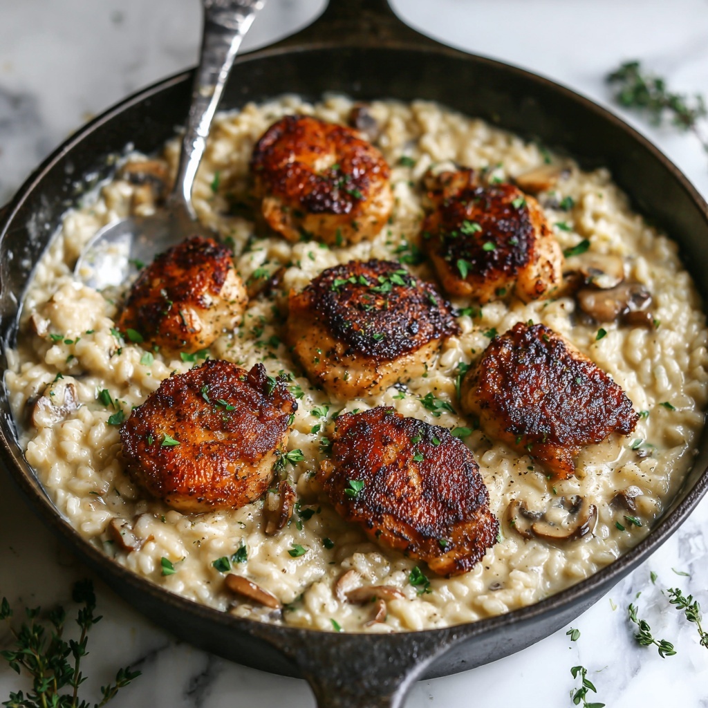 One-Pan Creamy Parmesan Chicken & Rice Recipe - Recipe Image